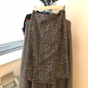 Theory Black and Gray Pencil Skirt